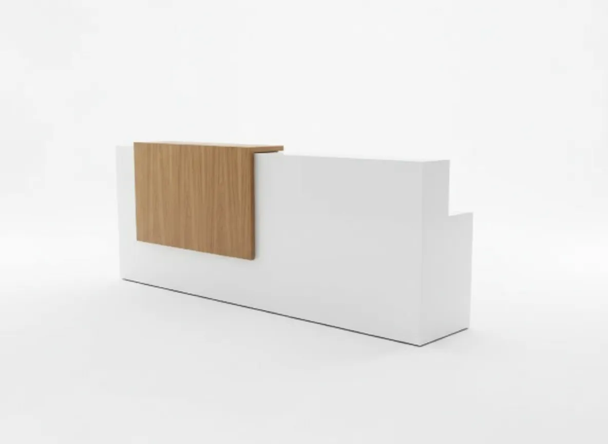 Wooden reception counter